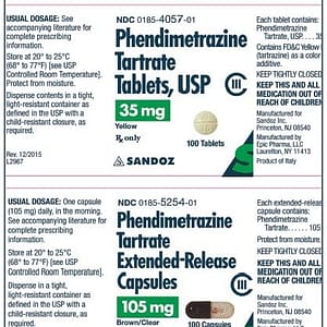 Phendimetrazine Tartrate 35 Mg